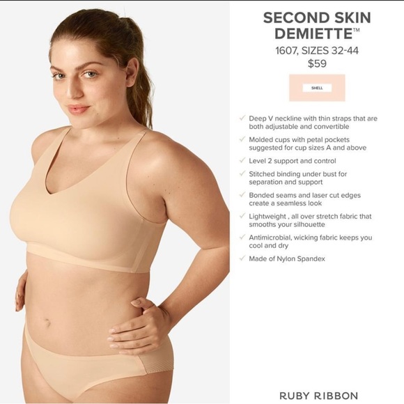 Ruby Ribbon | Second Skin Demiette, in Black #1607 NWT - Picture 2 of 7